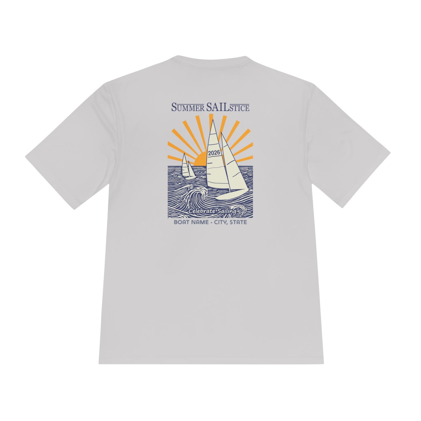 NEW! 2026 Summer Sailstice Moisture-Wicking Tee (Personalization Optional) 2-Sided