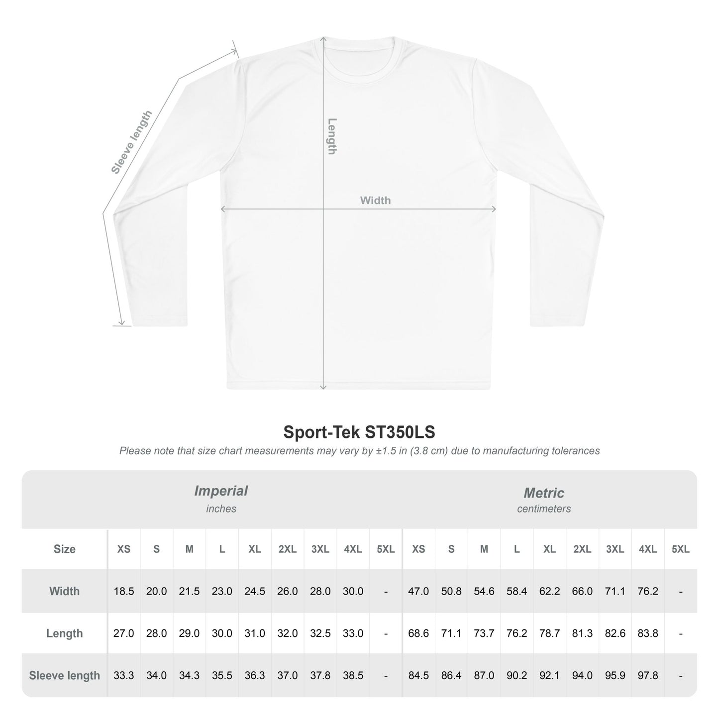 NEW!! 2026 Lightweight Athletic Fit Moisture-Wicking Long Sleeve Tee, 2-Sided