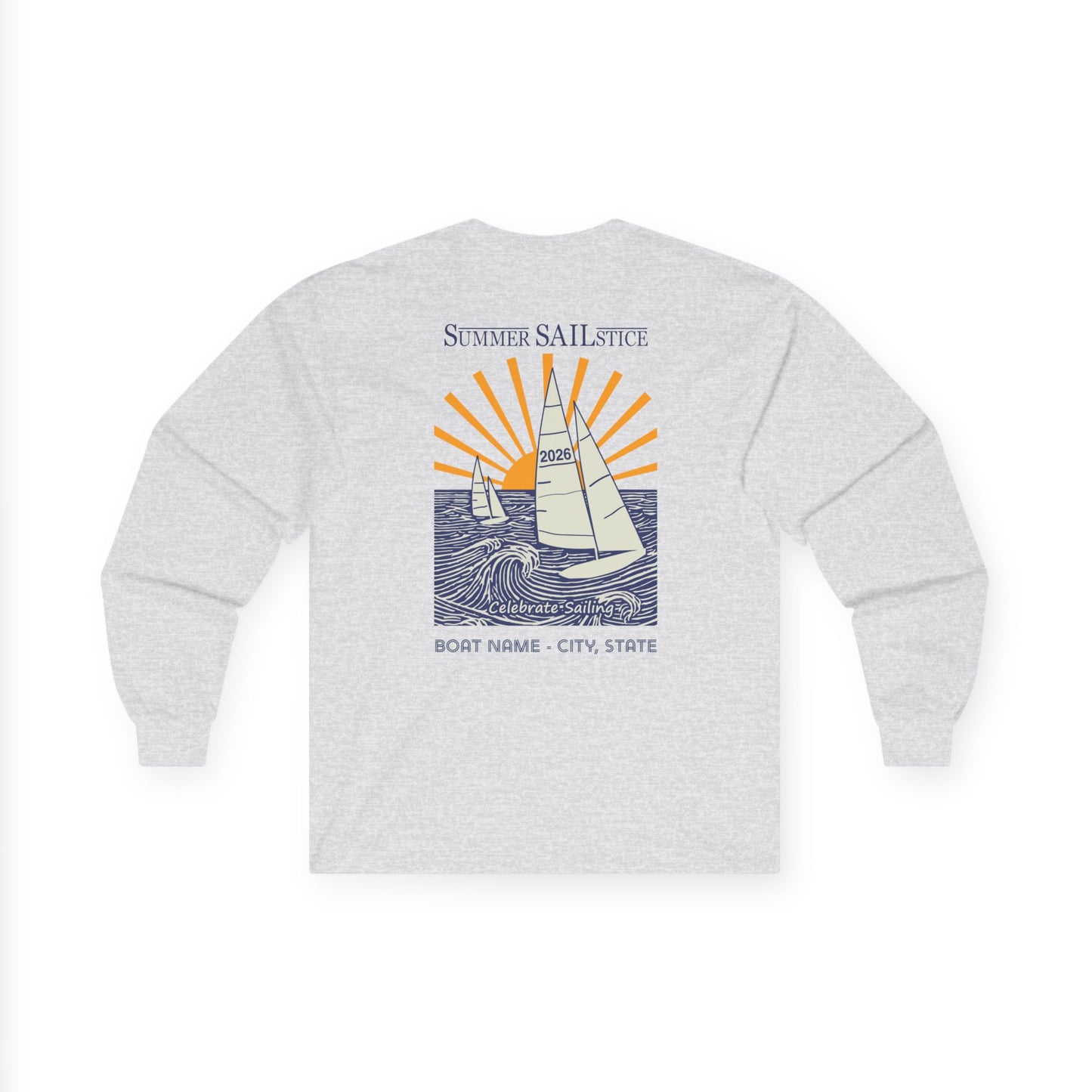 New! 2026 Summer Sailstice Unisex Ultra Cotton Long Sleeve T-shirt, Personalization Optional,  2-Sided