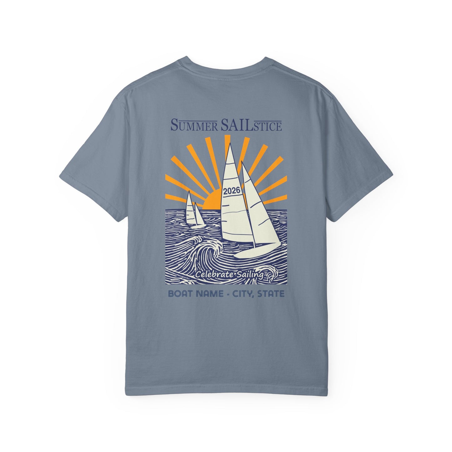 NEW!! 2026 Summer Sailstice Comfort Colors 1717 Cotton T-shirt - Personalization Optional, 2-Sided