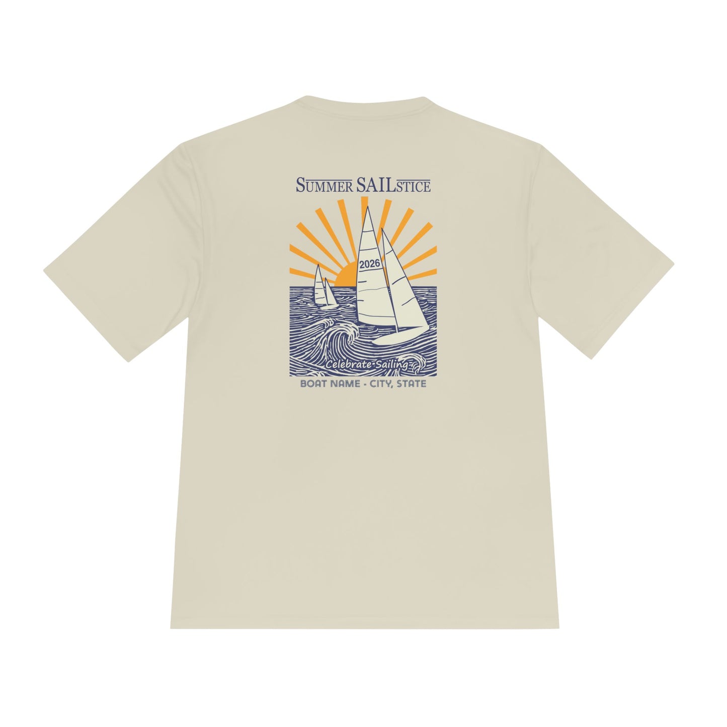 NEW! 2026 Summer Sailstice Moisture-Wicking Tee (Personalization Optional) 2-Sided