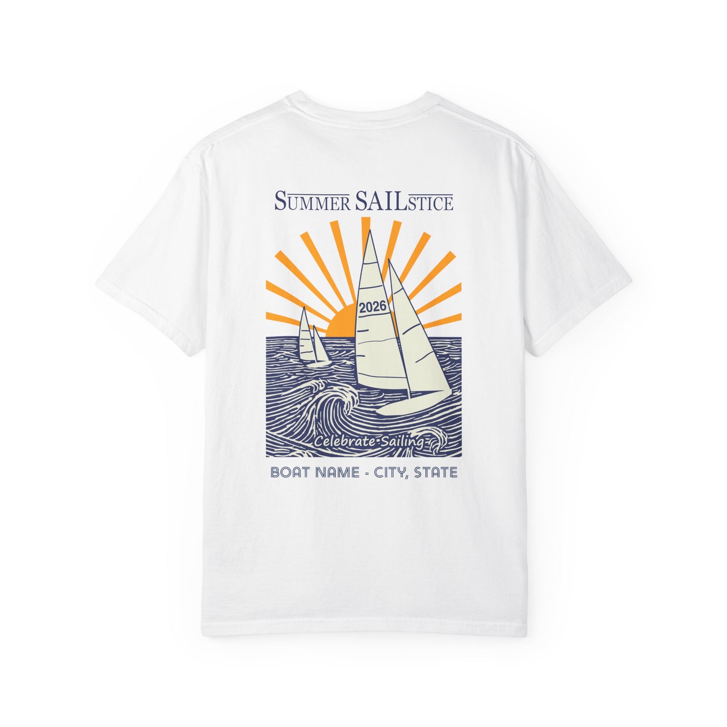 NEW!! 2026 Summer Sailstice Comfort Colors 1717 Cotton T-shirt - Personalization Optional, 2-Sided