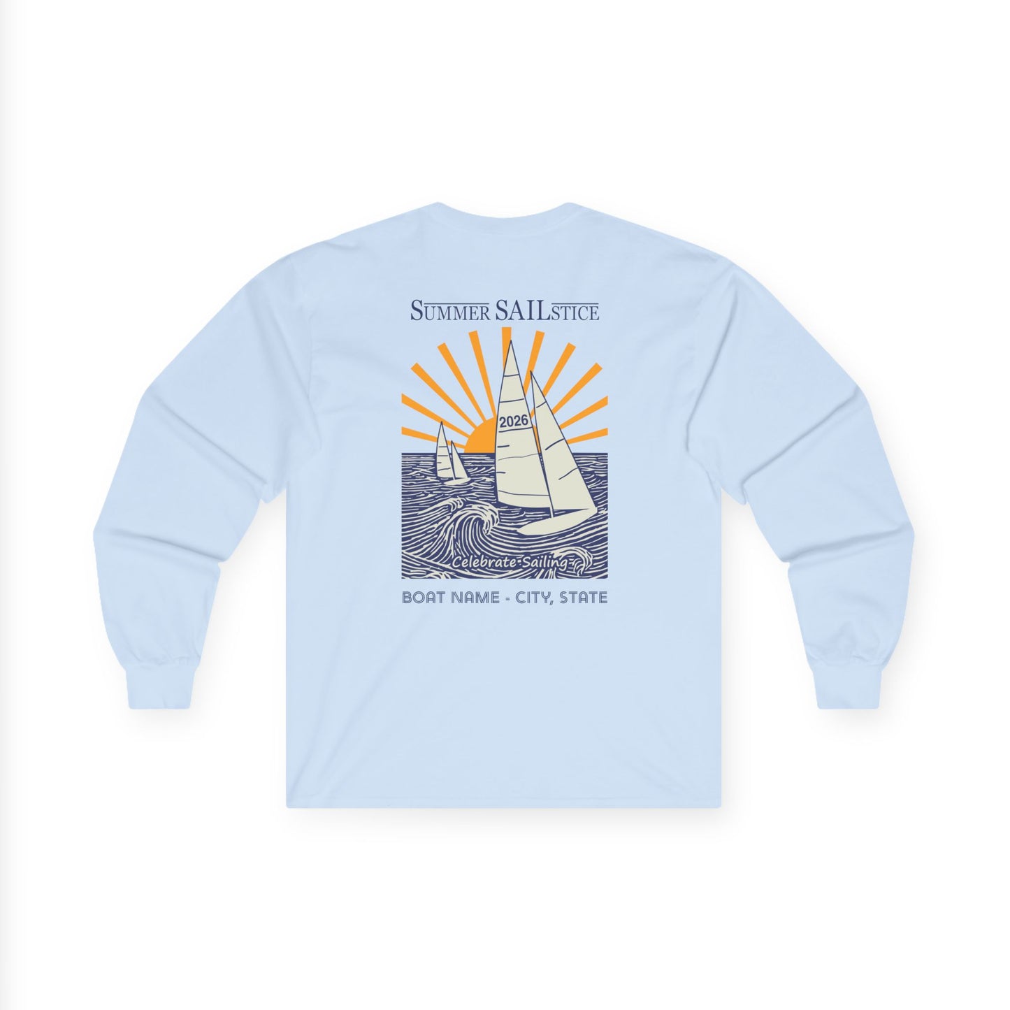 New! 2026 Summer Sailstice Unisex Ultra Cotton Long Sleeve T-shirt, Personalization Optional,  2-Sided