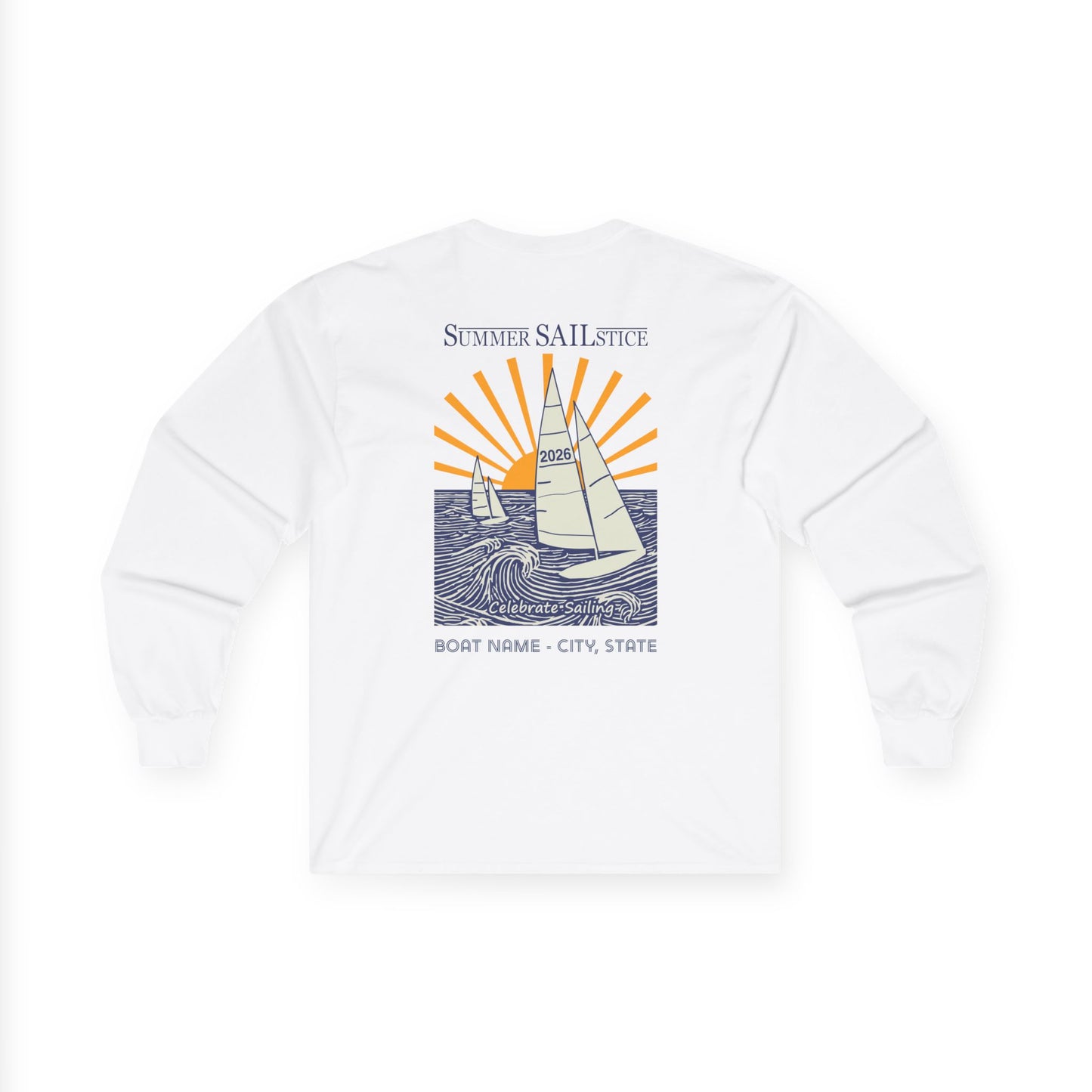 New! 2026 Summer Sailstice Unisex Ultra Cotton Long Sleeve T-shirt, Personalization Optional,  2-Sided