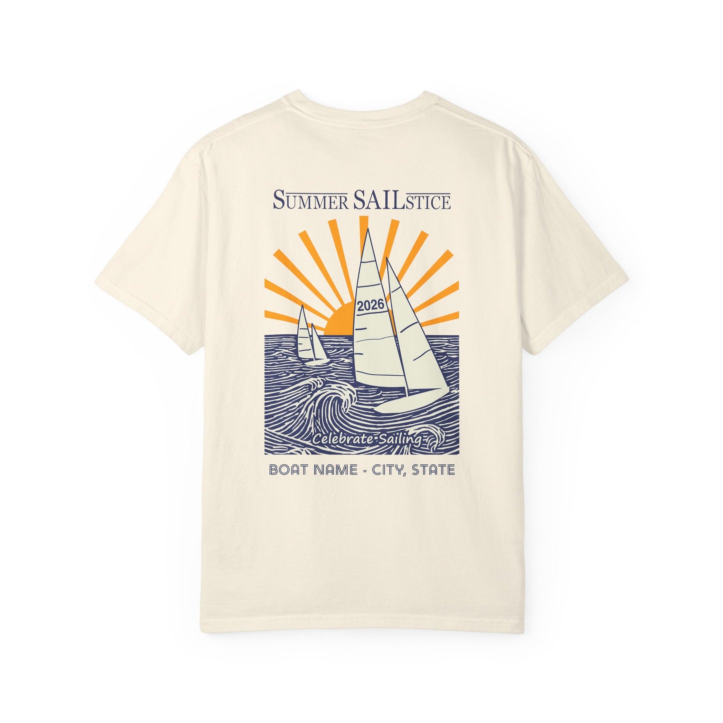 NEW!! 2026 Summer Sailstice Comfort Colors 1717 Cotton T-shirt - Personalization Optional, 2-Sided